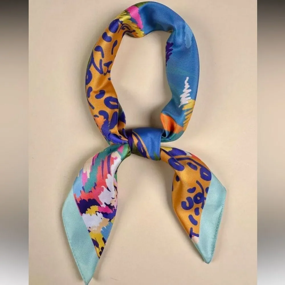 Vibrant Leopard Print Scarf N1417